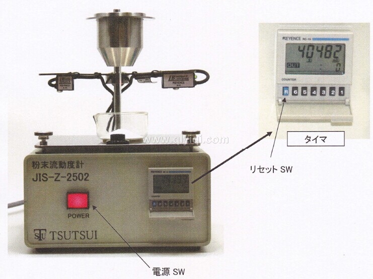 筒井理化原裝進(jìn)口JIS-Z-2502粉末流動度計,粉末流動度測試儀，粉末密度，霍爾流速，松裝密度，振實(shí)密度